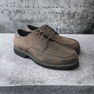 Rockport Waterproof Mens APM21614 Hydro-Shield Brown Leather Shoes Size 10W